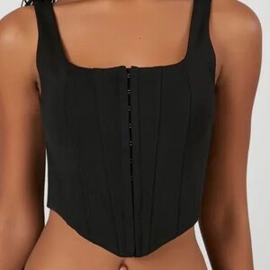 H&M Black Tank Top with clasps down front